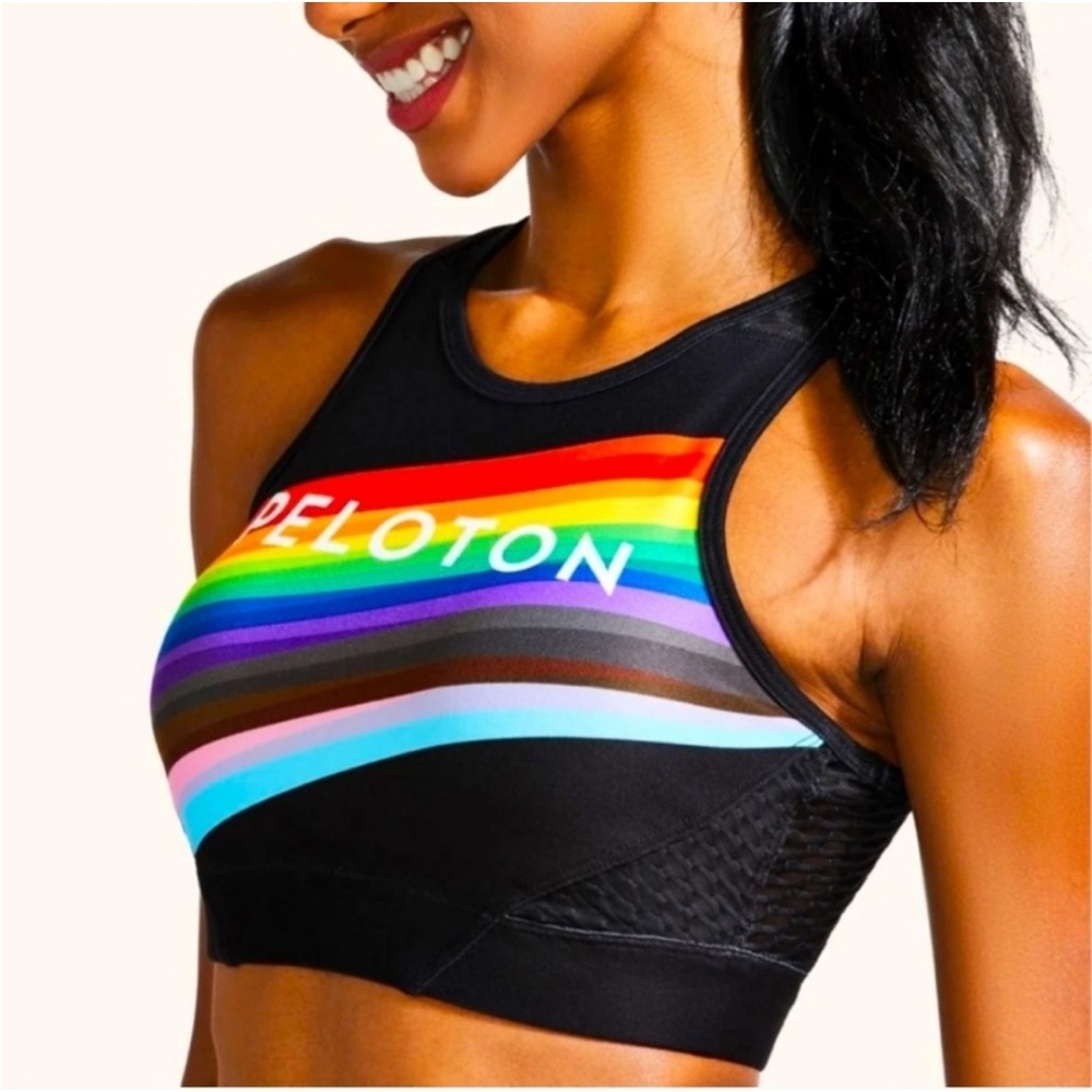 NWT - Peloton WITH: Wear It To Heart High-neck Sports Bra 🌈 Size: M